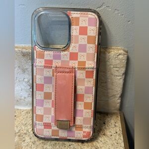 Wallis Pink and Orange Checkered Phone Case